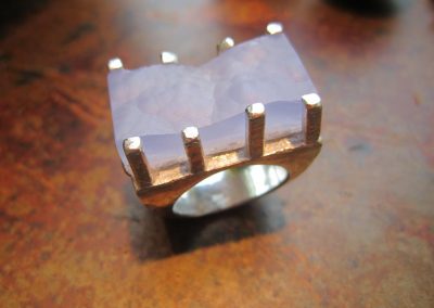 Goldschmiede Kornelia Landau Saarbrücken Ring Silber Chalcedon