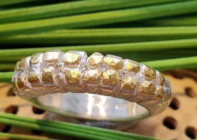 Goldschmiede Kornelia Landau Saarbrücken Ring Silber Feingold Diamanten